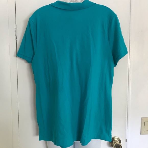 Polo Shirt Turquoise Size XL Croft & Barrow Cotton Spandex Turquoise Polo Shirt - Picture 5 of 10